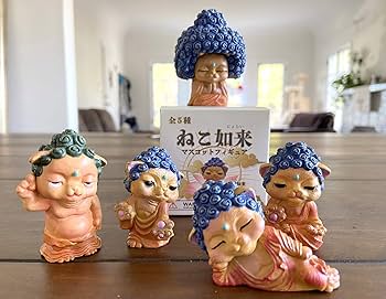 Qualia Buddha Cat Plastic Toy - Blind Box Includes 1 of 5